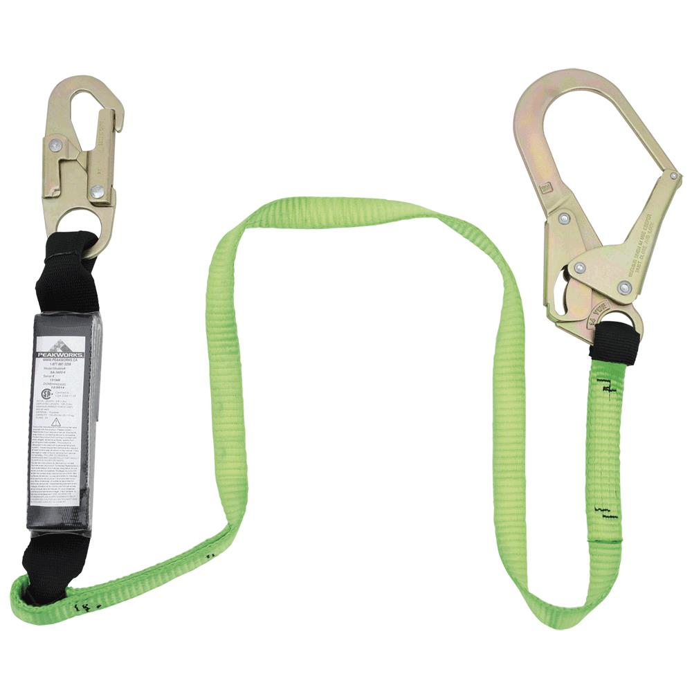 Shock Absorbing Lanyard – SP – Single Leg – Snap & Form Hooks – 6' (1.8 m) – 110 – 220 lb Capacity