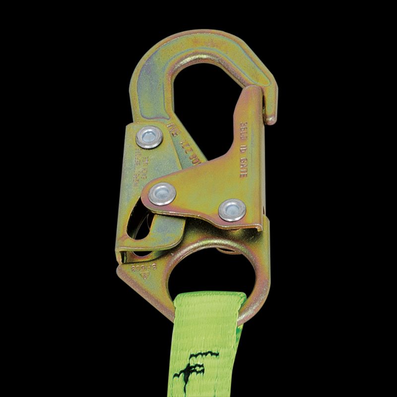 Shock Absorbing Lanyard – SP – Single Leg – Snap Hooks & Tie Back – 4' (1.2 m) – 110 – 220 lb Capacity