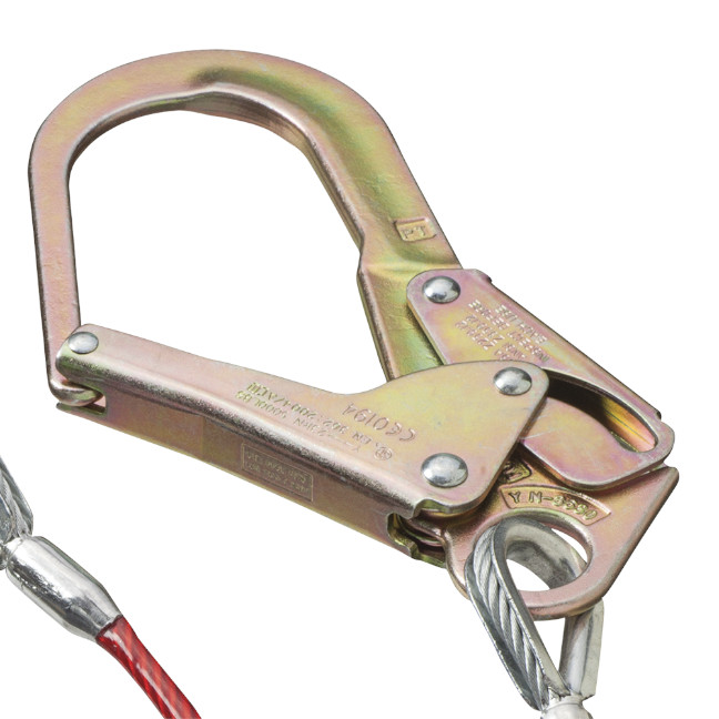 Shock Absorbing Lanyard – SP – Twin Leg – 100% Tie Off PVC Coated Cable – Snap & Form Hooks – 6' (1.8 m) – 110 – 220 lb Capacit