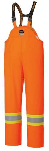 Hi-Vis FR Bib Pants – PU Stretch – Waterproof – Hi-Vis Orange – 5XL
