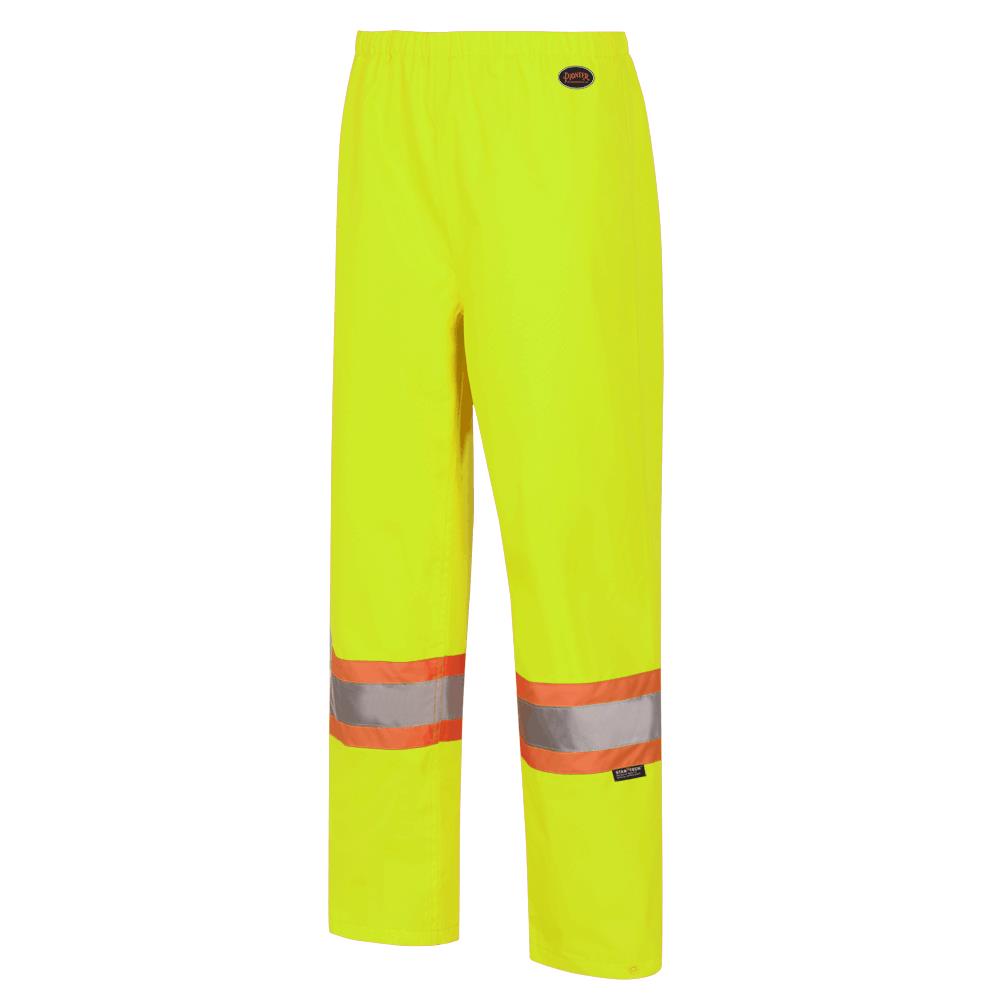 "The Rock" Hi-Vis 300D Oxford Poly Bib Pants – PU Coated – Hi-Vis Yellow/Green – 3XL