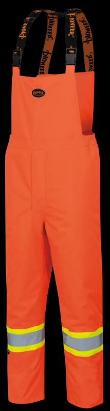 "The Rock" Hi-Vis 300D Insulated Bib Pants – PU Coated – Hi-Vis Orange – 2XL