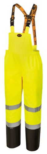"The Rock" Hi-Vis 300D Insulated Bib Pants – PU Coated – Hi-Vis Yellow/Green – 2XL