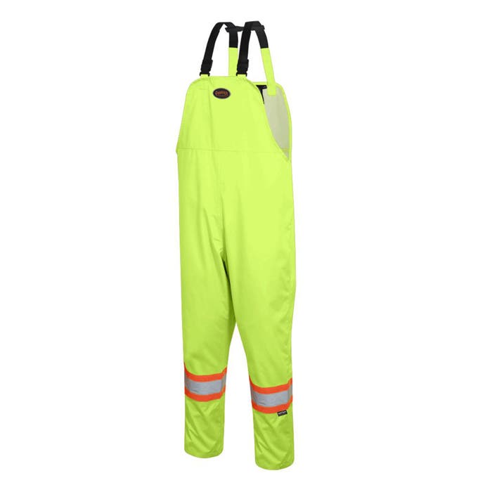 "The Rock" Hi-Vis 300D Insulated Bib Pants – PU Coated – Hi-Vis Yellow/Green – 4XL