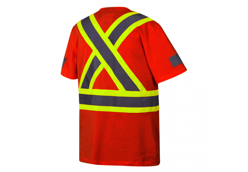 Hi-Vis 100% Cotton Safety T-Shirt – Hi-Vis Orange – 4XL