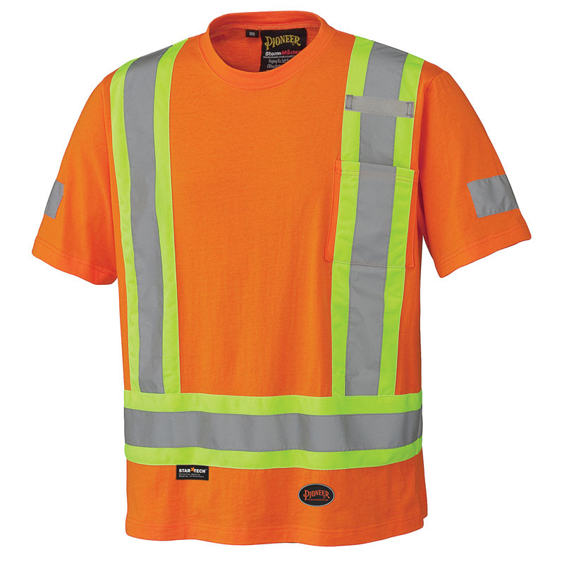 Hi-Vis 100% Cotton Safety T-Shirt – Hi-Vis Orange – M