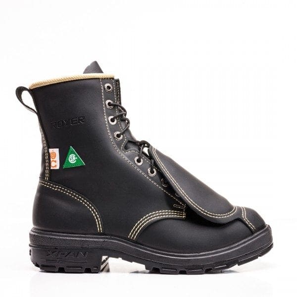 8" CSA Safety Leather Boots – Metatarsal-Protected – Black – 14