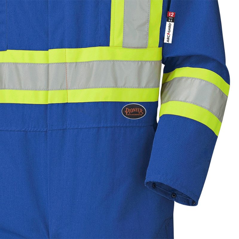 Flame-Gard® Hi-Vis FR/ARC-Rated Coveralls – 98% Cotton 2% Antistatic – Royal Blue – 56 – Tall