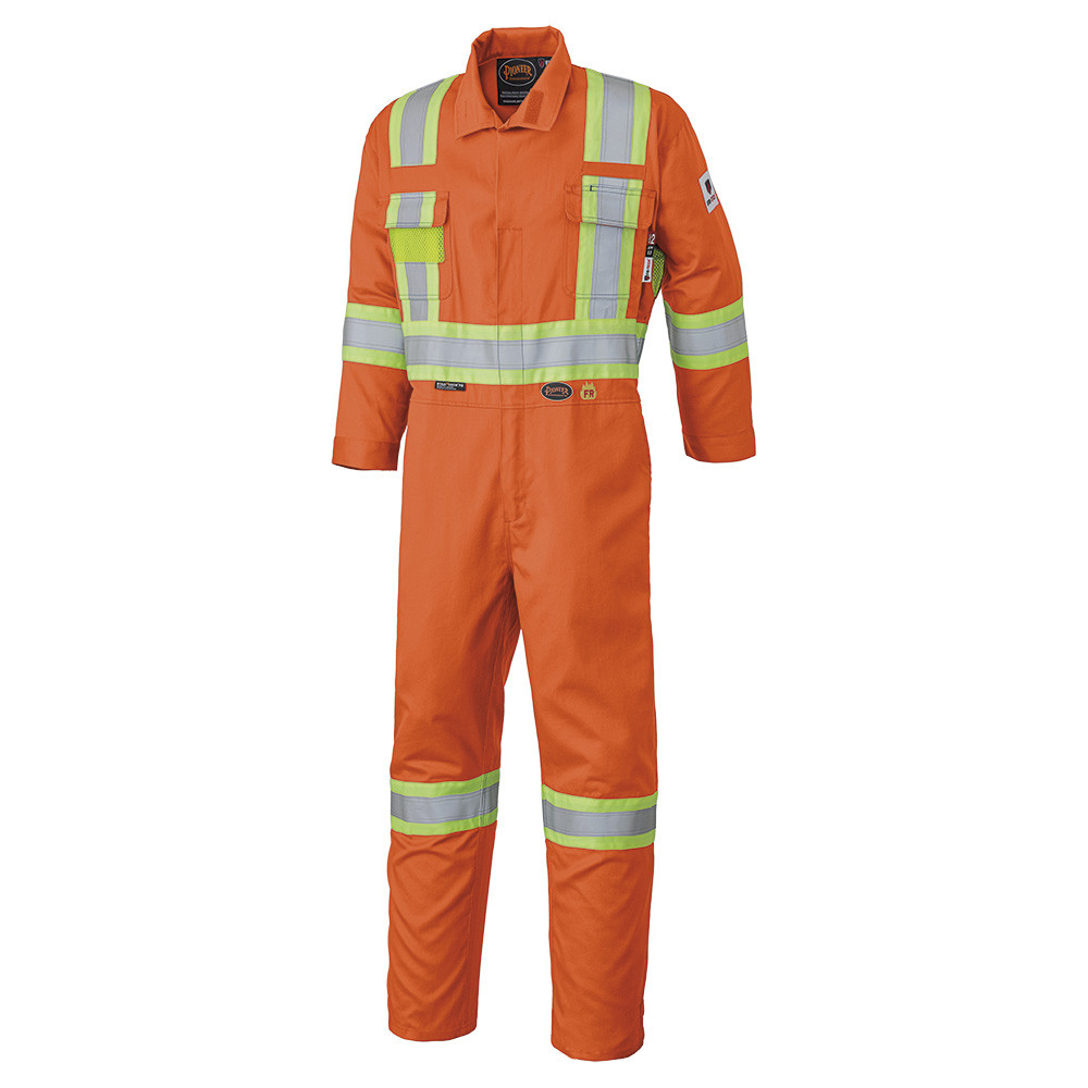 Flame-Gard® Hi-Vis FR/ARC-Rated Coveralls – 98% Cotton 2% Antistatic – Hi-Vis Orange – 40