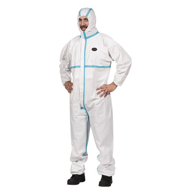 Antistatic Microporous Disposable Coveralls – Zipper Closure –White – 4XL