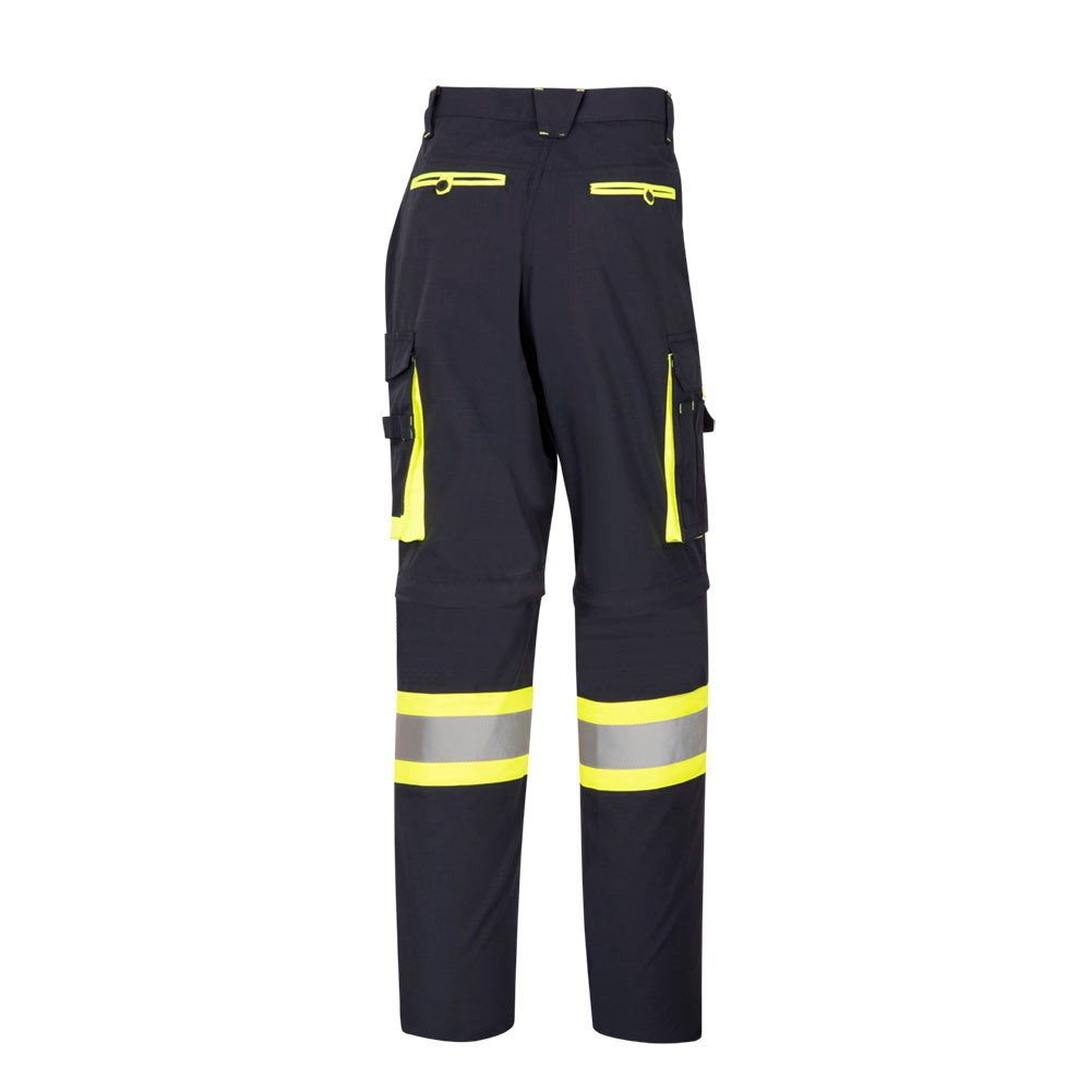 Hi-Vis Safety Cargo Pants – Convertible Zip-Off – Navy – 36x32