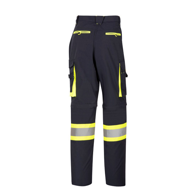 Hi-Vis Safety Cargo Pants – Convertible Zip-Off – Navy – 44x34