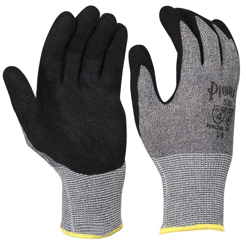 Cut-Resistant Gloves (Pair) with Black Foam Nitrile Coating – Level A7 – 2XL