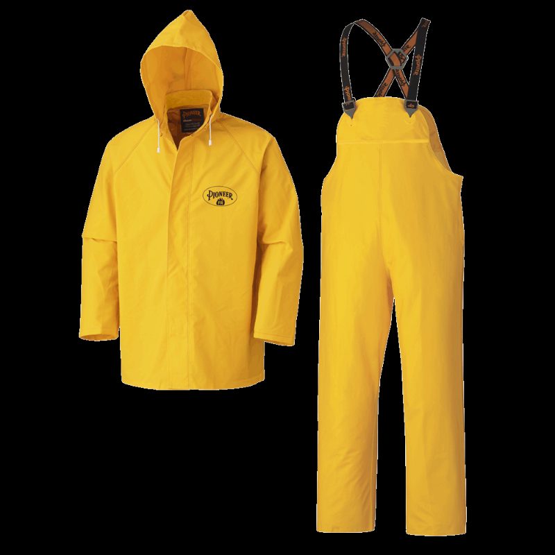 Flame-Resistant PVC Rain Suit – Waterproof – Yellow- 2XL