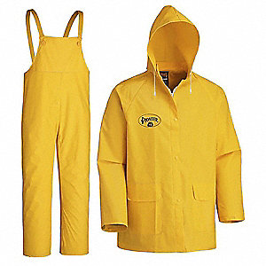 Flame-Resistant PVC Rain Suit – Waterproof – Yellow – 5XL