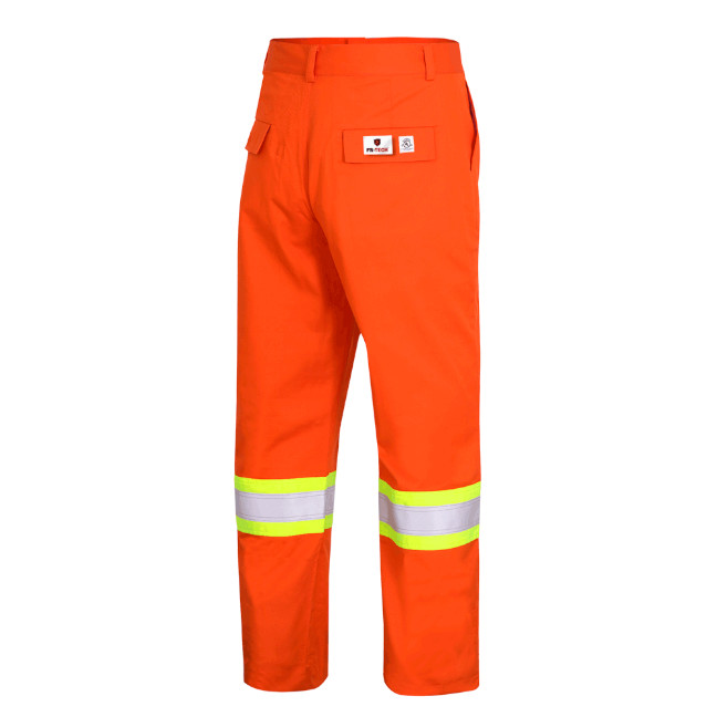 FR-Tech® Hi-Vis 88/12 7 oz FR/ARC-Rated Safety Pants – Hi-Vis Orange – 40x34