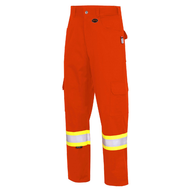 FR-Tech® Hi-Vis 88/12 7 oz FR/Arc-Rated Safety Cargo Pants – Hi-Vis Orange – 42x32