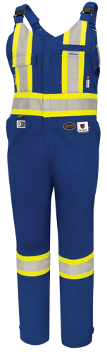 FR-Tech® Hi-Vis 88/12 7 oz FR/ARC-Rated Safety Overalls – Zipper Closure – Royal Blue – M