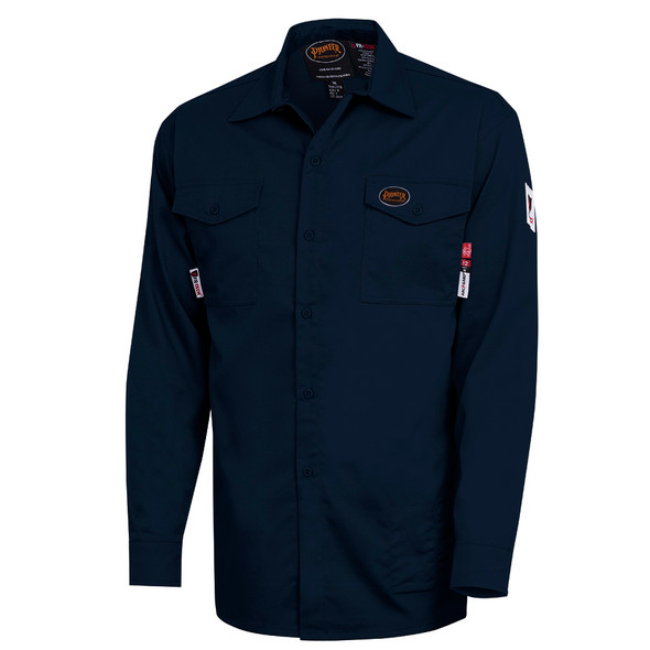 FR-Tech® 88/12 7 oz FR/Arc-Rated Safety Shirt – Navy – 3XL