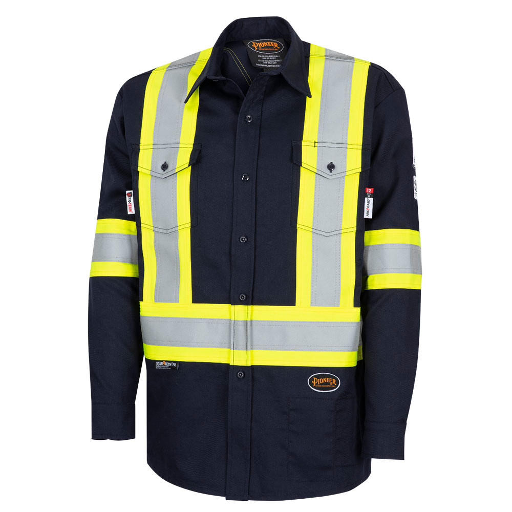FR-Tech® 88/12 7 oz FR/Arc-Rated Safety Shirt – Navy – M