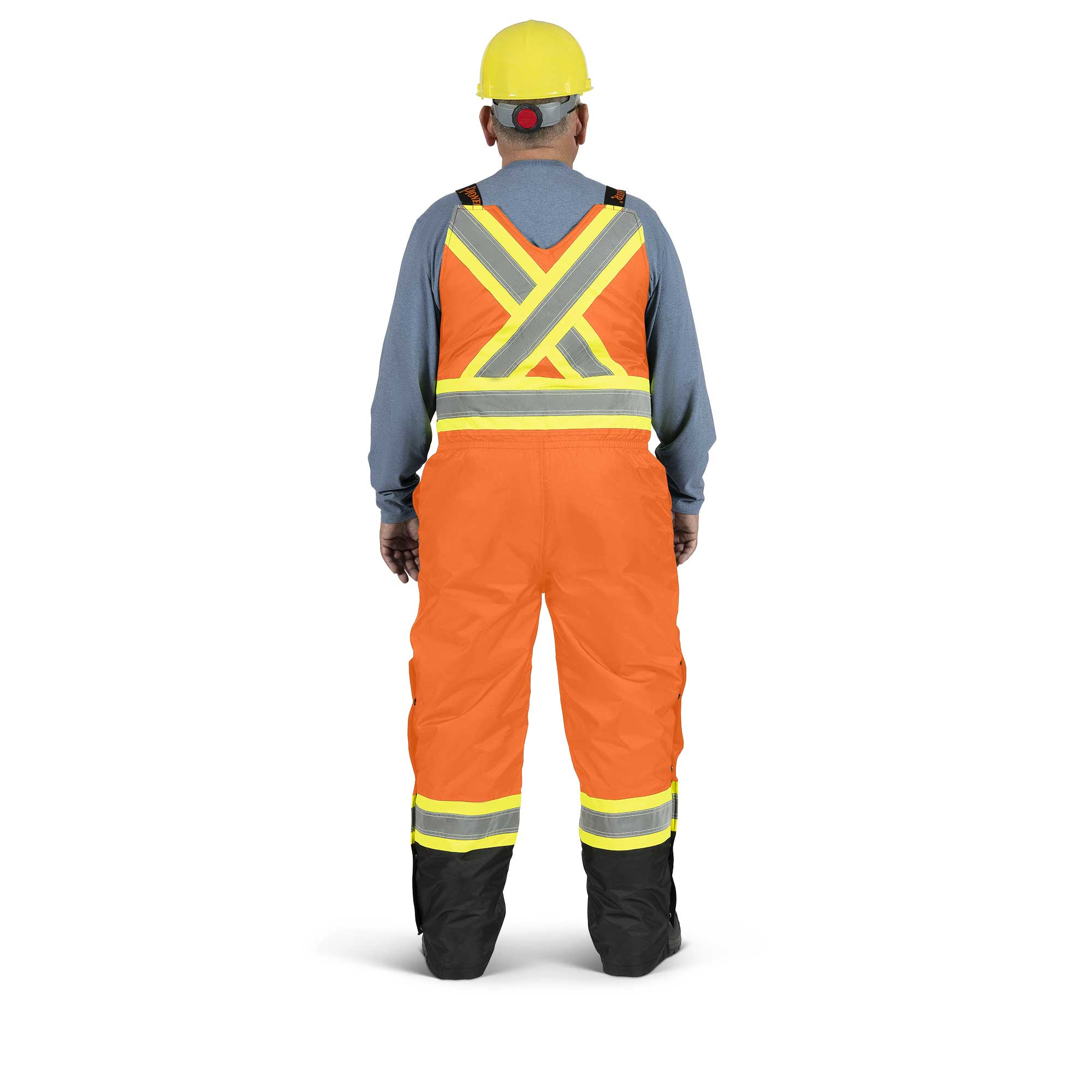 Hi-Vis Quilted Safety Overalls – 100% Waterproof – Hi-Vis Orange – S