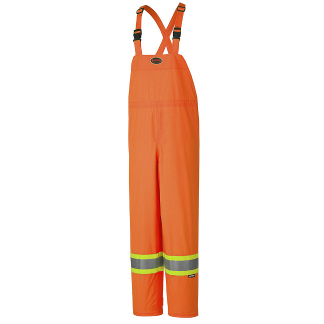 Hi-Vis 150D Lightweight Waterproof Safety Bib Pants – Hi-Vis Orange – L