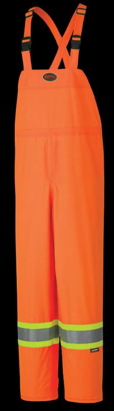 Hi-Vis 150D Lightweight Waterproof Safety Bib Pants – Hi-Vis Orange – M