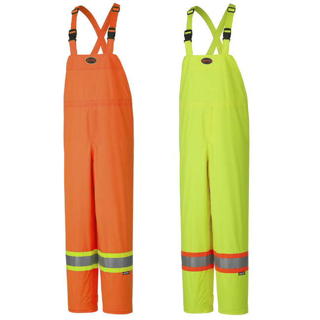 Hi-Vis 150D Lightweight Waterproof Safety Bib Pants – Hi-Vis Orange – S