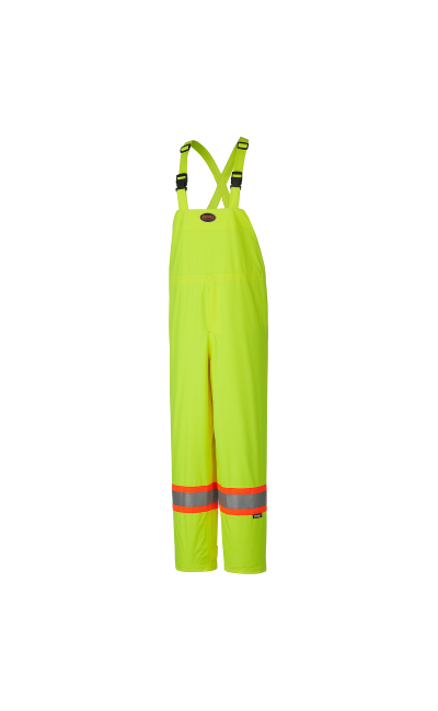 Hi-Vis 150D Lightweight Waterproof Safety Bib Pants – Hi-Vis Yellow/Green – M