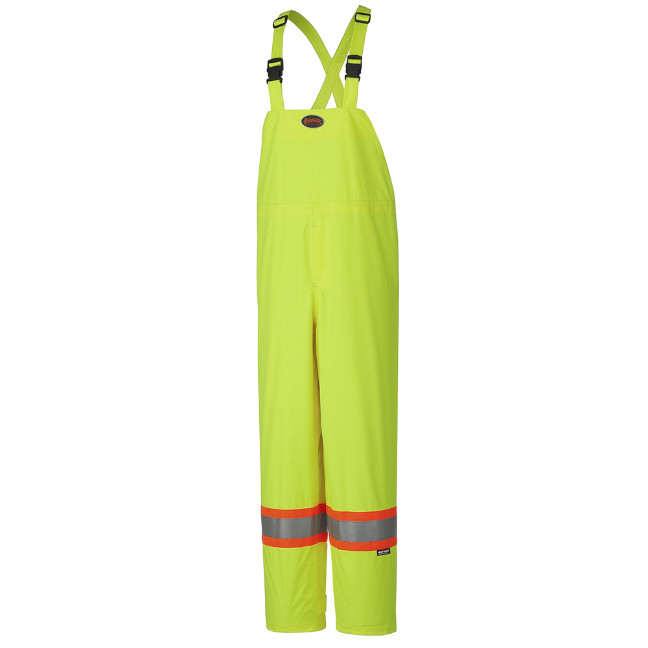 Hi-Vis 150D Lightweight Waterproof Safety Bib Pants – Hi-Vis Yellow/Green – S