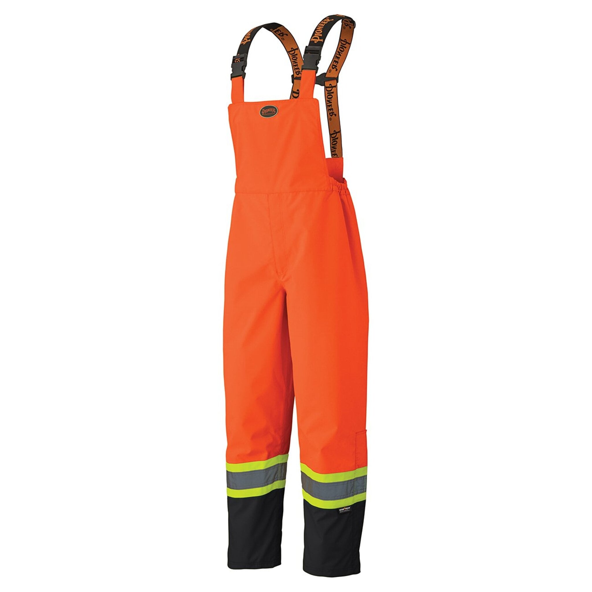 Hi-Vis 300D Trilobal Ripstop Safety Bib Pants – PU Coated – 100% Waterproof- Hi-Vis Yellow/Green – S