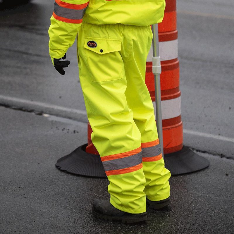 Hi-Vis 450D Safety Pants – 100% Waterproof – Hi-Vis Yellow/Green – 4XL