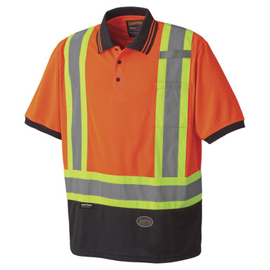 Hi-Vis Bird's-Eye Safety Polo Shirt – Hi-Vis Orange – 3XL