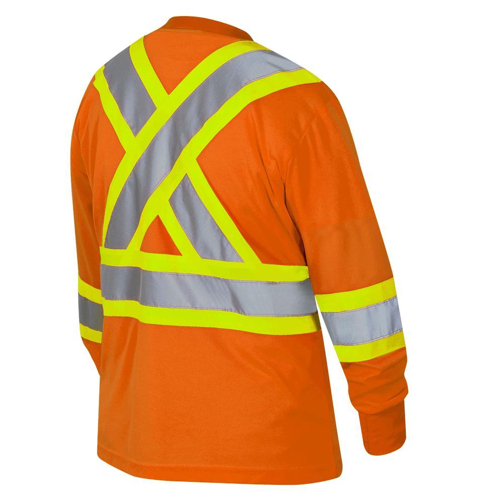 Hi-Vis Bird's-Eye Safety T-Shirt – Hi-Vis Orange – 3XL