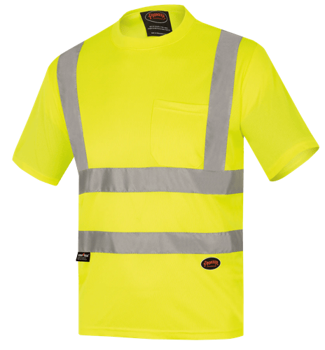 Hi-Vis Bird's-Eye Safety T-Shirt – Hi-Vis Yellow/Green – 2XL
