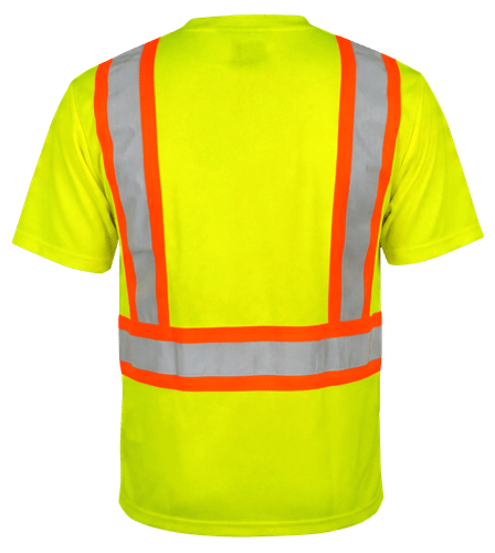 Hi-Vis Bird's-Eye Safety T-Shirt – Hi-Vis Yellow/Green – 5XL