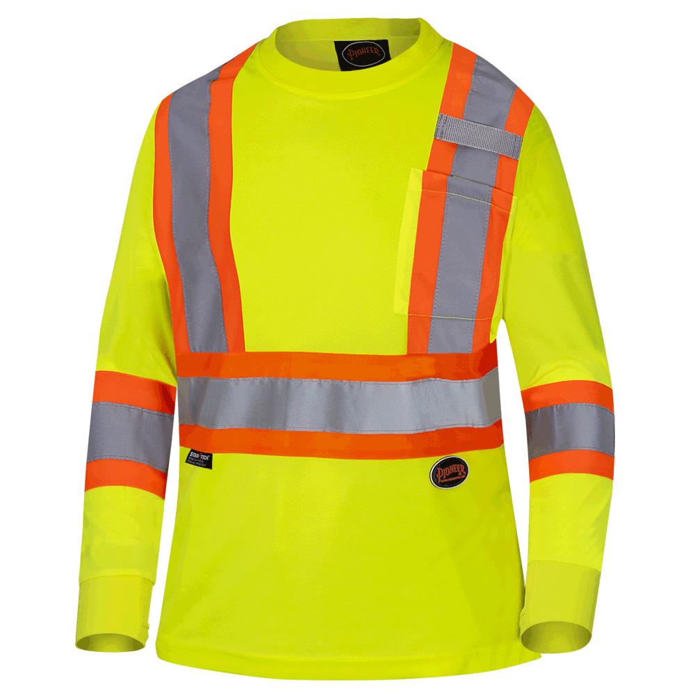 Hi-Vis Bird's-Eye Safety T-Shirt – Hi-Vis Yellow/Green – L