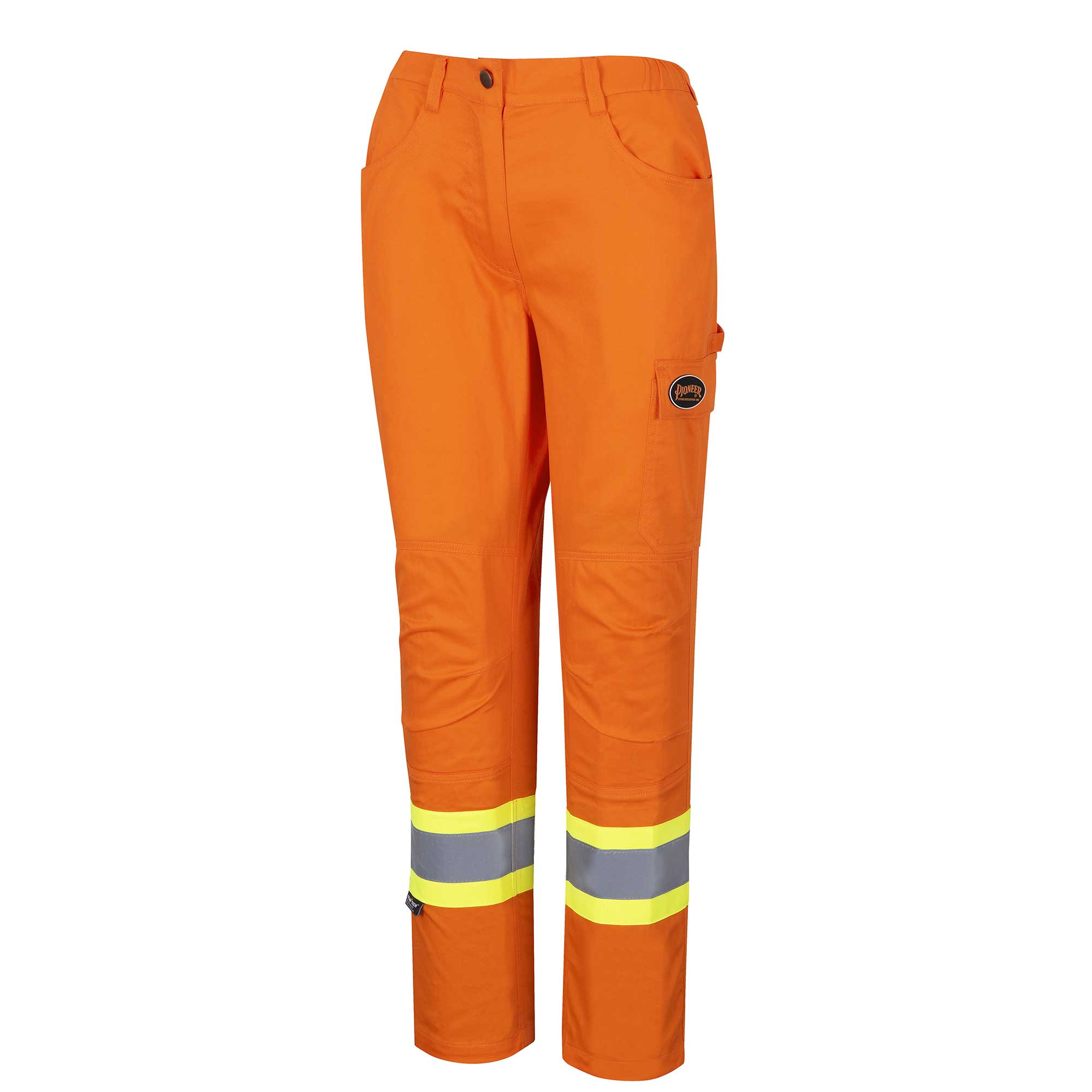 Hi-Vis Bright Safety Pants – Cotton Twill – Hi-Vis Orange – 40x32