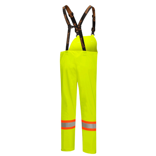 Hi-Vis FR/ARC-Rated Poly/Cotton Bib Pants – Waterproof – Hi-Vis Yellow – L
