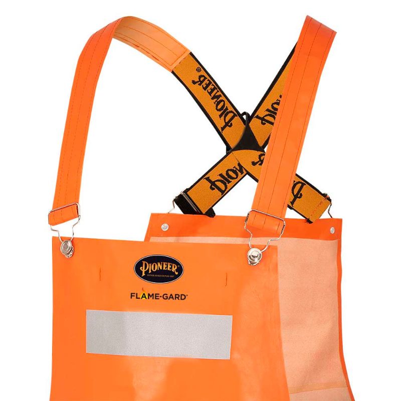 Hi-Vis FR/ARC Super-HD Safety Rain Bib Pants – Neoprene – Hi-Vis Orange – 2XL