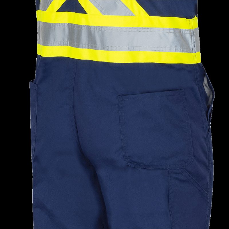 Hi-Vis Poly/Cotton Safety Overalls – Navy – 50