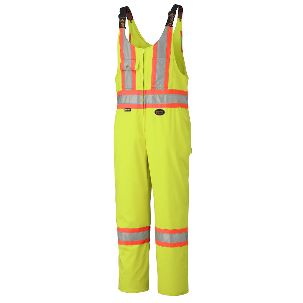 Hi-Vis Poly/Cotton Safety Overalls- Hi-Vis Yellow/Green – 44 – Tall