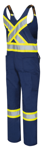Hi-Vis Poly/Cotton Safety Overalls – Navy – 44 – Tall