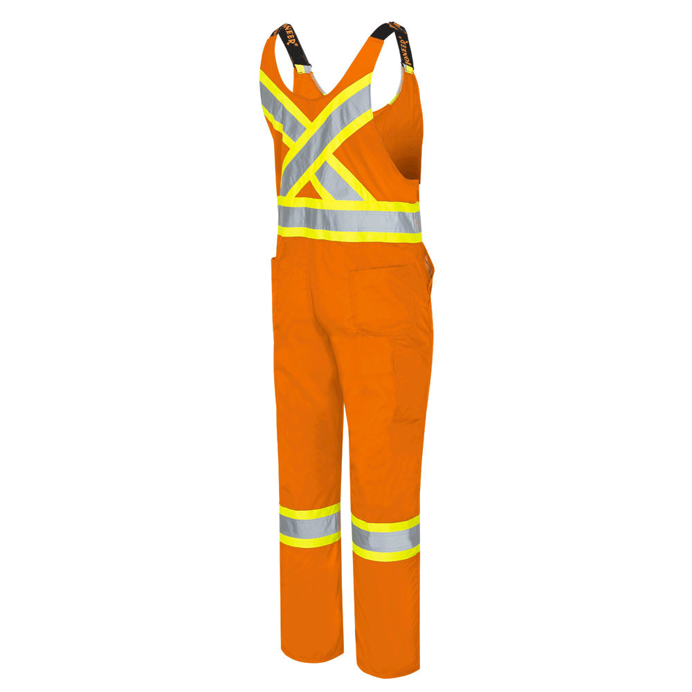 Hi-Vis Poly/Cotton Safety Overalls – Leg Zippers – Hi-Vis Orange – 50