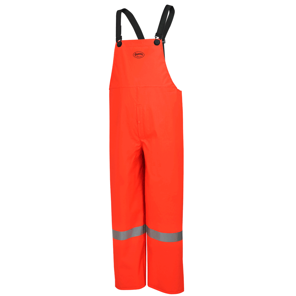 Hi-Vis FR PVC/Poly Safety Bib Pants – Hi-Vis Orange – 4XL
