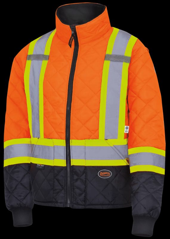 Hi-Vis Quilted Freezer Jacket – Hi-Vis Orange – L