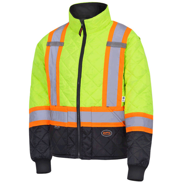 Hi-Vis Quilted Freezer Jacket – Hi-Vis Yellow/Green – 2XL