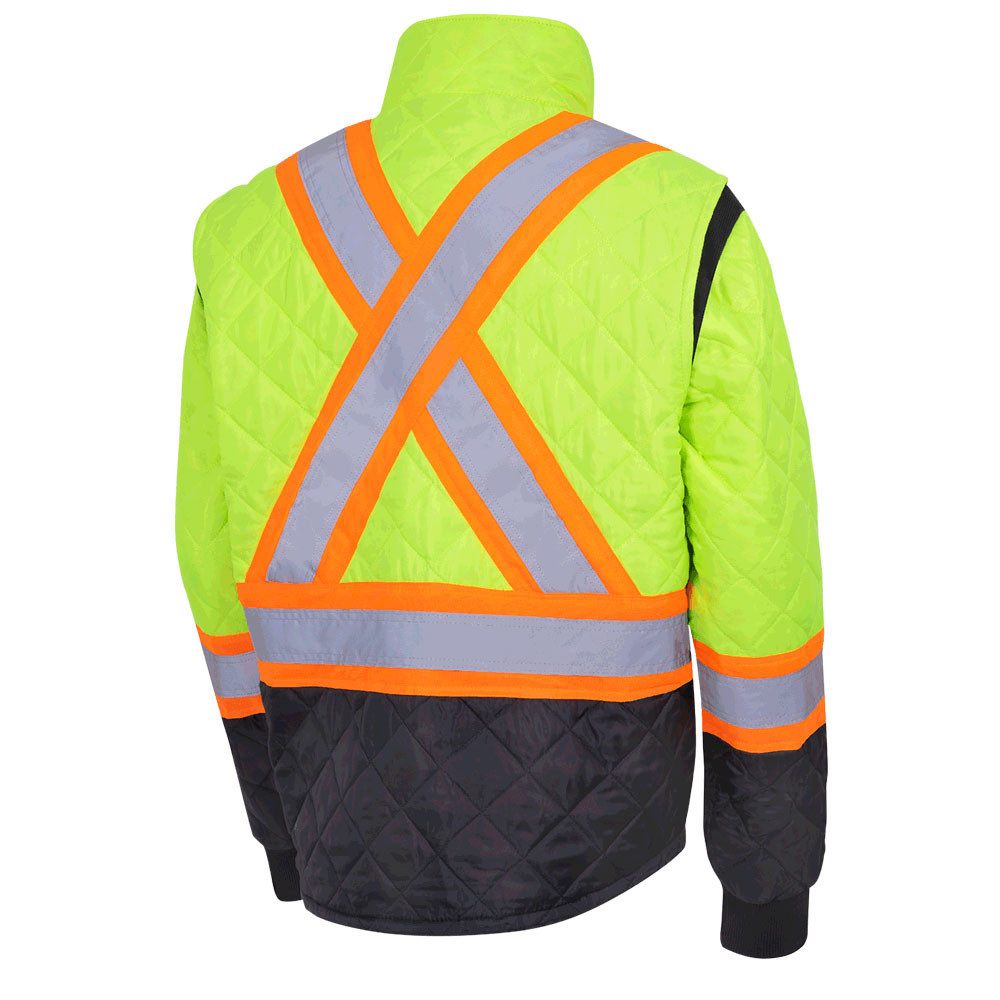 Hi-Vis Quilted Freezer Jacket – Hi-Vis Yellow/Green – 5XL
