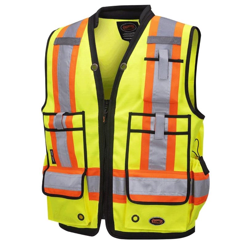 Hi-Vis Reversible Insulated Safety Vest – Zipper Closure – Hi-Vis Yellow/Green/Black – S