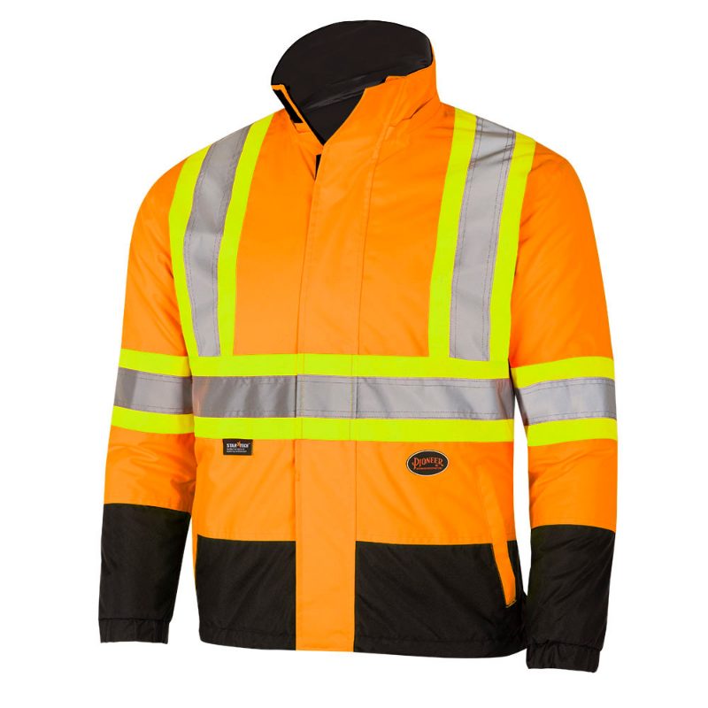 Hi-Vis Reversible Safety Jacket – Waterpoof/Breathable – Hi-Vis Orange – M